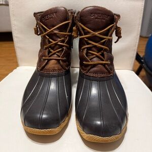 Sperry Women’s Saltwater Duck Leather and Rubber Boots